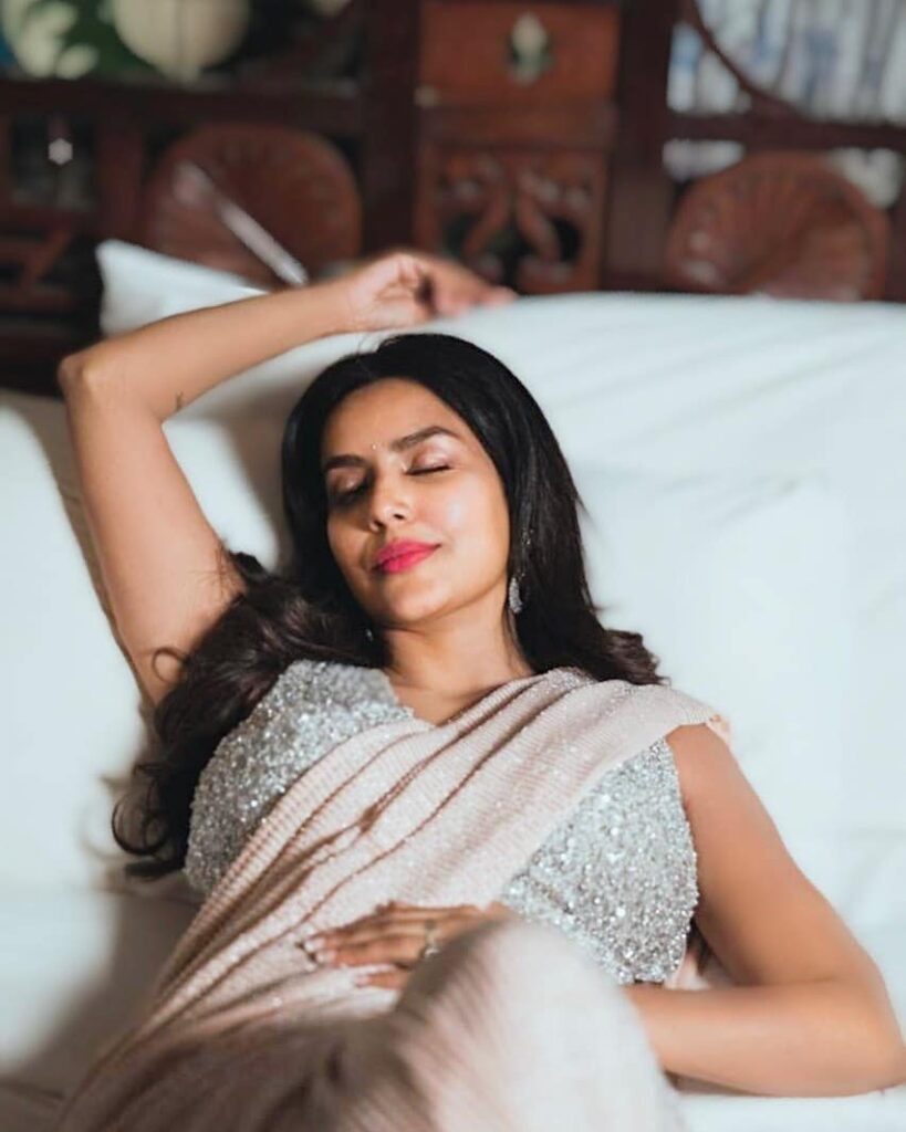 Priya Anand in bed